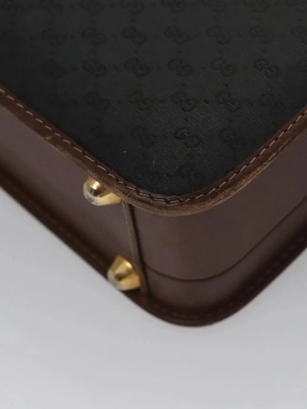 GUCCI Micro GG Canvas Trunk Black Gold